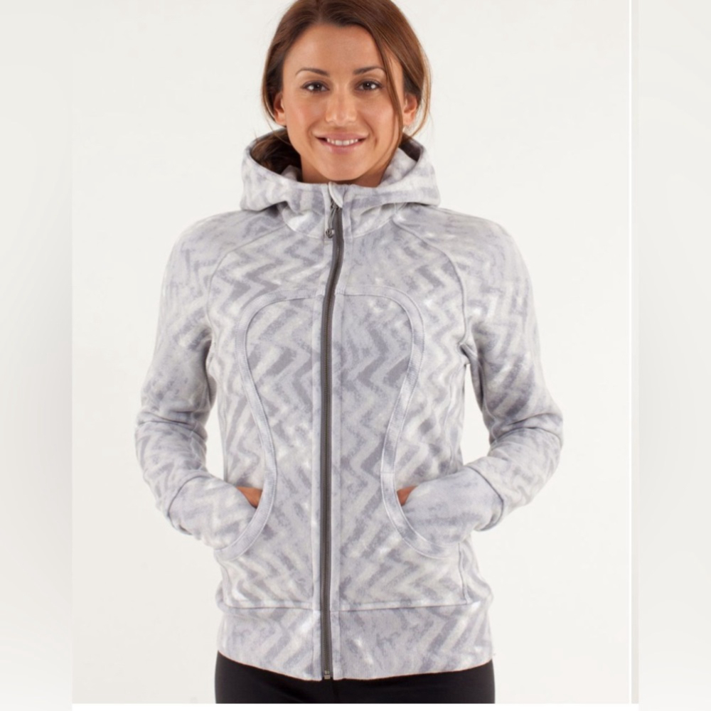 Lululemon Scuba Hoodie - Blazer Fossil / White - Size 10